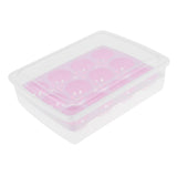 Maxbell Stackable Plastic Covered Egg Tray Holder, Storage Container and Organizer Pink
