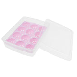 Maxbell Stackable Plastic Covered Egg Tray Holder, Storage Container and Organizer Pink