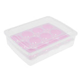 Maxbell Stackable Plastic Covered Egg Tray Holder, Storage Container and Organizer Pink
