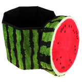 Maxbell Folding Ottoman Stool Storage Box Room Footstool Camping Chair Fishing Seat Watermelon