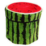 Maxbell Folding Ottoman Stool Storage Box Room Footstool Camping Chair Fishing Seat Watermelon