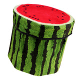 Maxbell Folding Ottoman Stool Storage Box Room Footstool Camping Chair Fishing Seat Watermelon