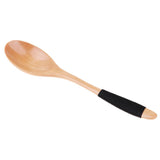 Maxbell Exquisite Creative Wooden Spoon Fork Travel Lunch Flatware Black Spoon