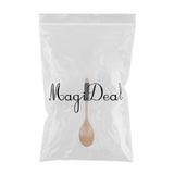 Maxbell Exquisite Creative Wooden Spoon Fork Travel Lunch Flatware Black Spoon