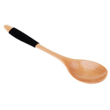 Maxbell Exquisite Creative Wooden Spoon Fork Travel Lunch Flatware Black Spoon