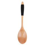 Maxbell Exquisite Creative Wooden Spoon Fork Travel Lunch Flatware Black Spoon