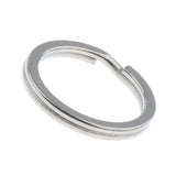 Maxbell Titanium Key Ring Pocket Tool Mini Split Keychain Circle Clip Silver 25mm