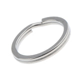 Maxbell Titanium Key Ring Pocket Tool Mini Split Keychain Circle Clip Silver 25mm