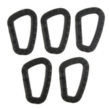 Maxbell 5Pcs Outdoor Carabiners Backpack Hook Snap Keychain D-Ring Buckle black