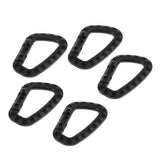 Maxbell 5Pcs Outdoor Carabiners Backpack Hook Snap Keychain D-Ring Buckle black