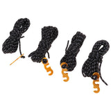 Maxbell 4 Pcs Reflective Camping Tent Guide Rope Guy Line Cord and Adjusters Black