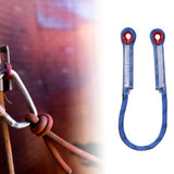 Maxbell Climbing Knotted Pre-sewn Eye-to-Eye Prusik Loop Cord Static Rope Blue 240cm