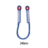 Maxbell Climbing Knotted Pre-sewn Eye-to-Eye Prusik Loop Cord Static Rope Blue 240cm