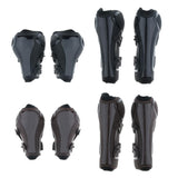Maxbell 1 Pair Horse Leg Boots Equestrian Front Hind Tendon Protection Black Front