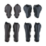 Maxbell 1 Pair Horse Leg Boots Equestrian Front Hind Tendon Protection Black Front
