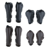 Maxbell 1 Pair Horse Leg Boots Equestrian Front Hind Tendon Protection Black Front