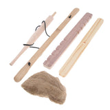 Maxbell Outdoor Primitive Fire Starter Tool Wood Bow Drill Survival Friction Kit Double