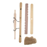 Maxbell Outdoor Primitive Fire Starter Tool Wood Bow Drill Survival Friction Kit Double