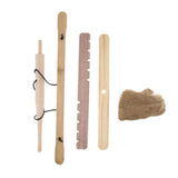 Maxbell Outdoor Primitive Fire Starter Tool Wood Bow Drill Survival Friction Kit Double