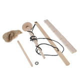 Maxbell Outdoor Primitive Fire Starter Tool Wood Bow Drill Survival Friction Kit Promoted