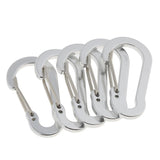 Maxbell 5pcs Key Chain Buckle Spring Snap Hook Outdoor Clip Water Bottle Hook Silver