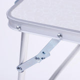 Maxbell Folding Camping Table Portable Picnic Outdoor Garden BBQ Dining Desk White