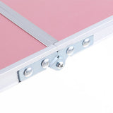 Maxbell Folding Camping Table Portable Picnic Outdoor Garden BBQ Dining Desk Pink