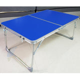 Maxbell Folding Camping Table Portable Picnic Outdoor Garden BBQ Dining Desk Blue