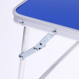 Maxbell Folding Camping Table Portable Picnic Outdoor Garden BBQ Dining Desk Blue