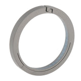 Max Titanium Ring Buckle Round Snap Hook Keychain Carabiner Clip 32mm Silver