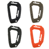 Maxbell Heavy Duty Plastic Carabiner Clip Snap Hook Spring Loaded Carabina  Black