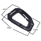 Maxbell Heavy Duty Plastic Carabiner Clip Snap Hook Spring Loaded Carabina  Black