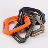 Maxbell Heavy Duty Plastic Carabiner Clip Snap Hook Spring Loaded Carabina  Black