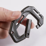 Maxbell Heavy Duty Plastic Carabiner Clip Snap Hook Spring Loaded Carabina  Black