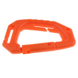 Maxbell Heavy Duty Plastic Carabiner Clip Snap Hook Spring Loaded Carabina  Orange