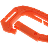 Maxbell Heavy Duty Plastic Carabiner Clip Snap Hook Spring Loaded Carabina  Orange