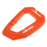 Maxbell Heavy Duty Plastic Carabiner Clip Snap Hook Spring Loaded Carabina  Orange