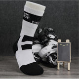 Maxbell Men Women Sports Socks Skateboard Roller Skating Breathable Socks black M
