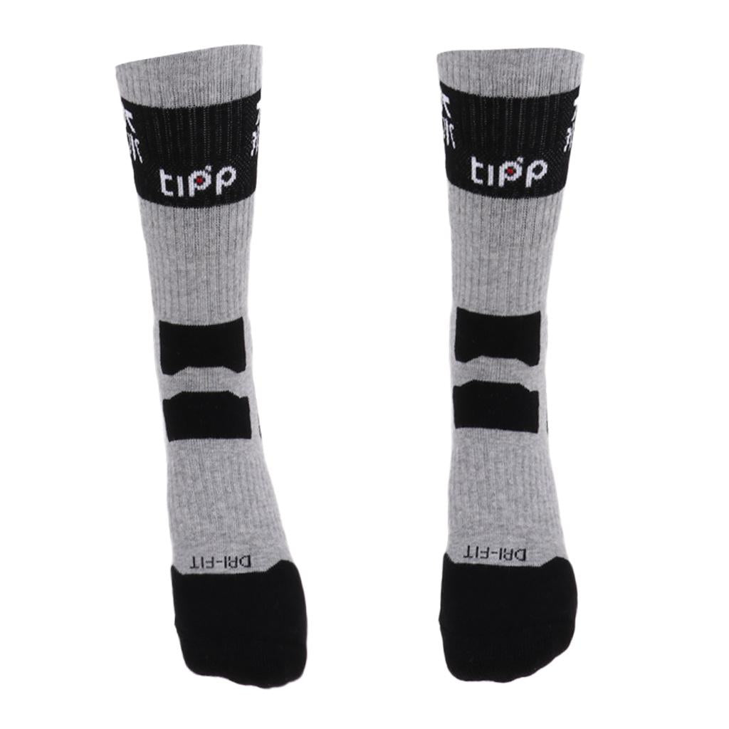 Maxbell Men Women Sports Socks Skateboard Roller Skating Breathable Socks gray S