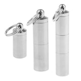 Maxbell Waterproof Titanium Pocket Pill Box Capsule Tablet Organizer Single Layer