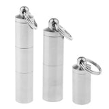 Maxbell Waterproof Titanium Pocket Pill Box Capsule Tablet Organizer Single Layer