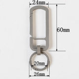 Maxbell Titanium Alloy Key Chain Ring Carabiner Hook Belt Buckle Outdoor Tools 26mm