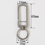 Maxbell Titanium Alloy Key Chain Ring Carabiner Hook Belt Buckle Outdoor Tools 28mm