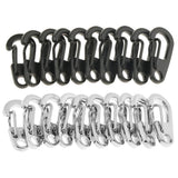 Maxbell 10Pcs Mini Alloy Key Buckle Snap Spring Clip Hook Carabiner Keychain Black