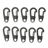 Maxbell 10Pcs Mini Alloy Key Buckle Snap Spring Clip Hook Carabiner Keychain Black