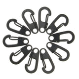 Maxbell 10Pcs Mini Alloy Key Buckle Snap Spring Clip Hook Carabiner Keychain Black