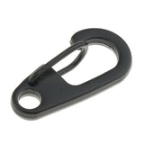 Maxbell 10Pcs Mini Alloy Key Buckle Snap Spring Clip Hook Carabiner Keychain Black