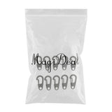 Maxbell 10Pcs Mini Alloy Key Buckle Snap Spring Clip Hook Carabiner Keychain Black