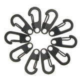 Maxbell 10Pcs Mini Alloy Key Buckle Snap Spring Clip Hook Carabiner Keychain Black