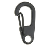 Maxbell 10Pcs Mini Alloy Key Buckle Snap Spring Clip Hook Carabiner Keychain Black